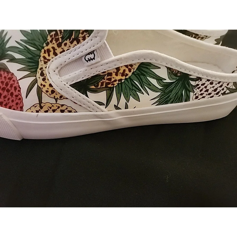 Lam Canvas Slip Ons. Memory Foam Insole - Pineapple - Size‎ 7.5 US